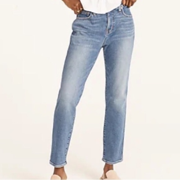 J.Crew Light Wash Curvy Straight High Rise Reimagined NWT Ankle Jeans #BA674 - Picture 1 of 13
